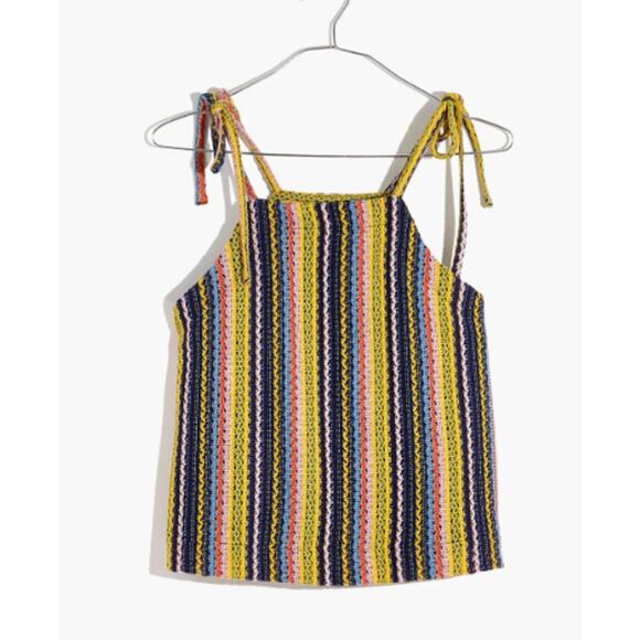 Texture & Thread Madewell Crochet High Neck Top Womens SM Boho Hippie Minimalist - Picture 1 of 10